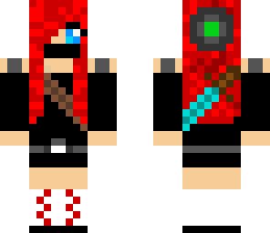 red head assassin in black