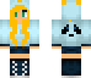 blonde blue panda