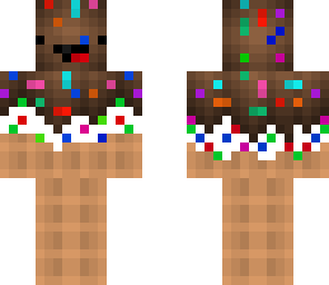 choclate cone with white choclate edging