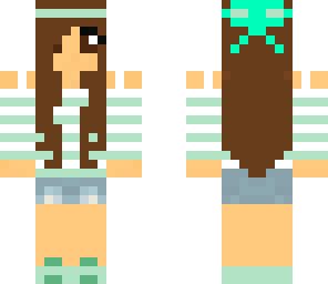 minty green girl