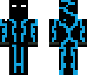 blue neon shadow