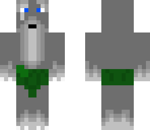 grey tigran with greenleafy loincloth