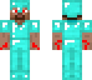 diamond armor with bloody hands