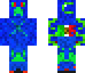 pixel blue creeper