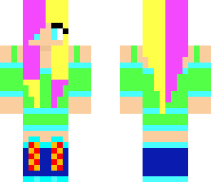 brightly colored girl