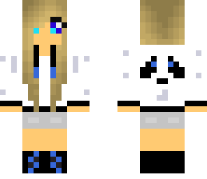 cute blue panda girl edit