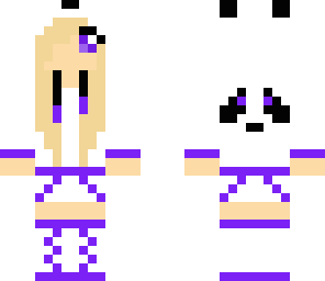 cute purple panda girl