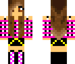 pink checkered girl