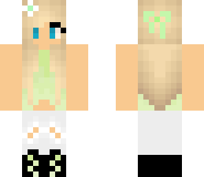 cute mint green girl