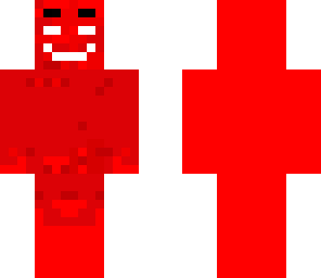 red guy with a mustache