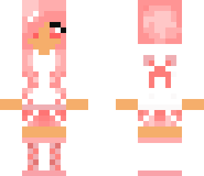 pink creeper girl with headphones