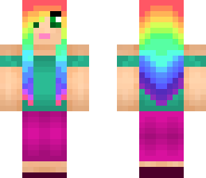 rainbow girl hair