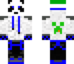 panda in blue