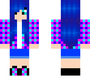 headphone girl blue hair