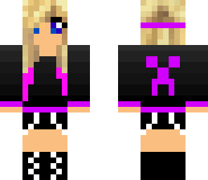 cute creeper hoodie girl