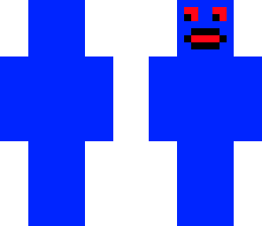 blauer steve mit roten augen