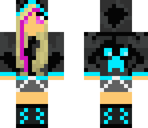cyan creeper girl