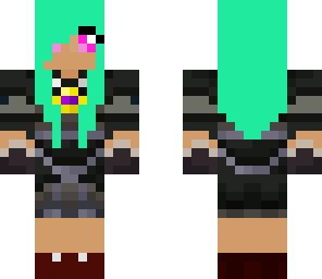 skacredoesminecraft aqua hair