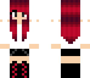 awesome girl with red-scarlet hair