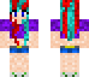 red and blue girl
