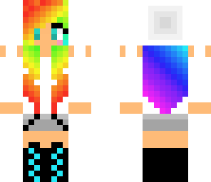 cute rainbow haired hipster with beanie