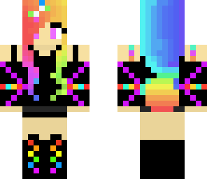 wolf rainbow girl
