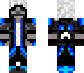 blue hoodie skeleton
