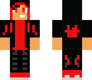 red and black hoodie -hoodie on-