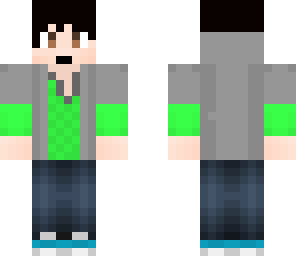 teen boy green shirt