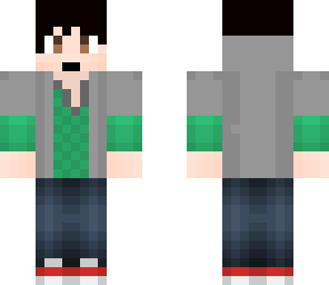 teen boy dark green shirt
