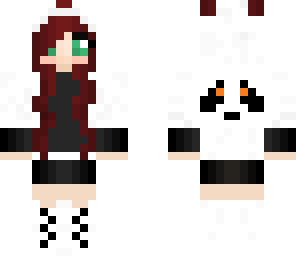 red hair panda girl