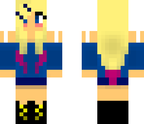 blue girl with headphones