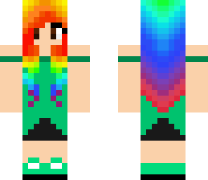 rainbow hair girl