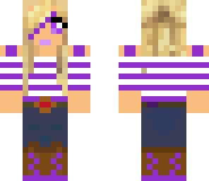 purple striped cowgirl