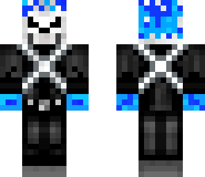 x-rider in blue flame