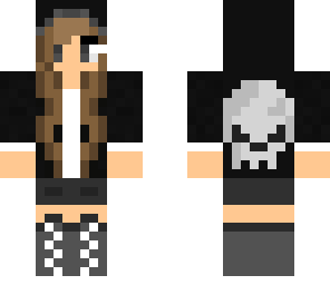 skull hoodie girl