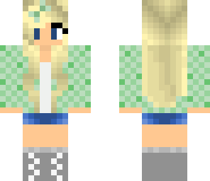 girl in a green outfit edit