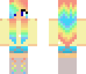 cute rainbow haired girl
