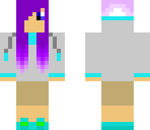 purple haired girl