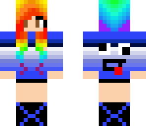 rainbow cookie-monster girl