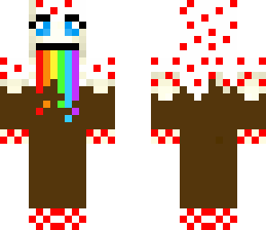 cake  man puking a rainbow