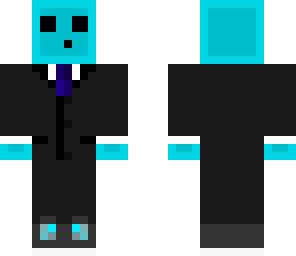 blue slime in a suit