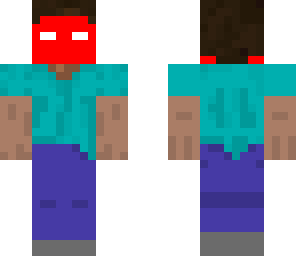 really angry herobrine with headphones