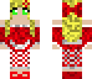 girl with red spotted dress - remake