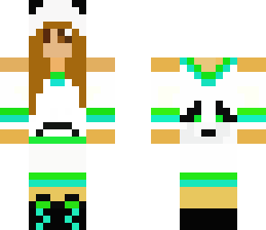 panda girl with summer panda clothes
