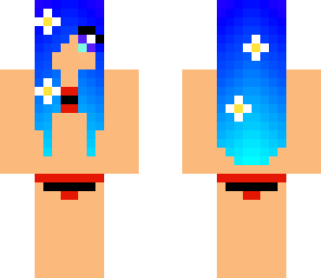 blue and red swimsuit