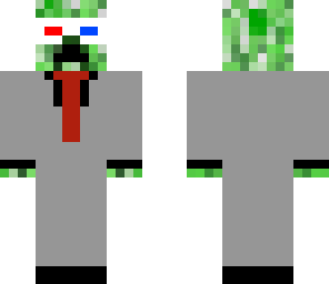 3d gamer creeper in a suit