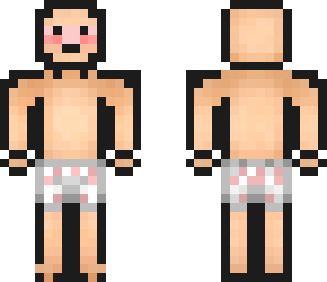 cartoon blushing in boxers