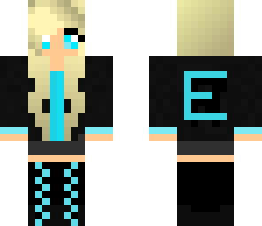 edited girl in blue