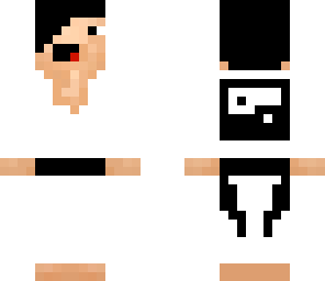 emo kid in karate outfit